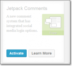 jetpack comments - deactivated